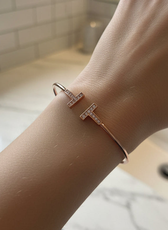 Crystal Bar Adjustable Bangle choose your style