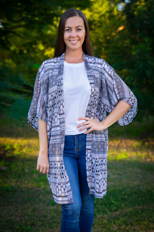 🌟 Mystery Khaki Brown Dreams MIDI Open Kaftan