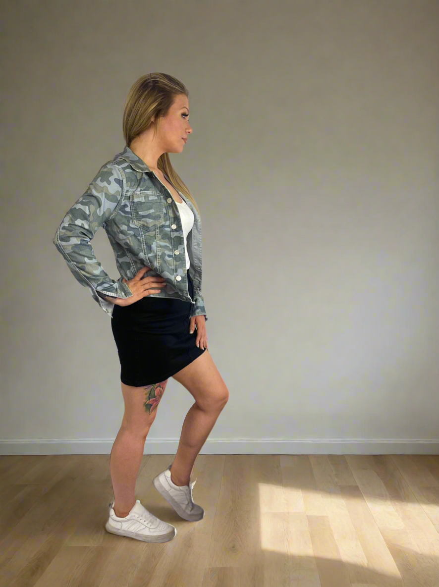 REVERSIBLE Jackets - Camo/Light Blue & Floral Dark Garden/Dark Denim