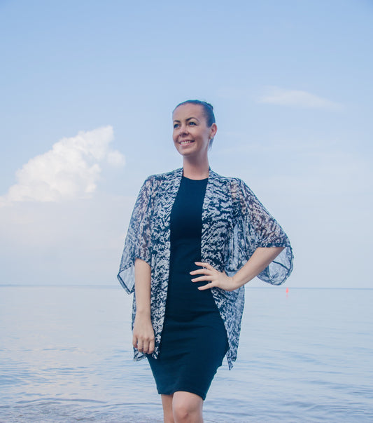 ⭐️ Black & grey Boho Dreams Midi Open Kaftan