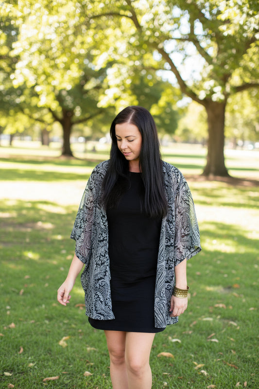 Dark Brown Boho Original Open Kaftan