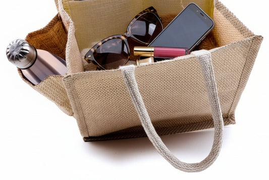 Large Luxe Tote Bag with drink holder - Strong & Durable