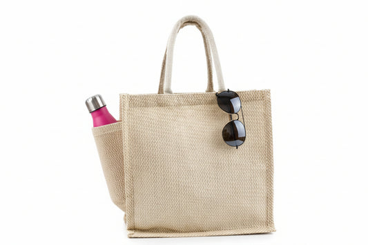 Large Luxe Tote Bag with drink holder - Strong & Durable