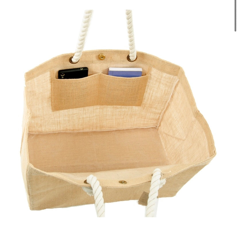XXL BoHo Luxe Tote Beach Bag- Strong & Durable