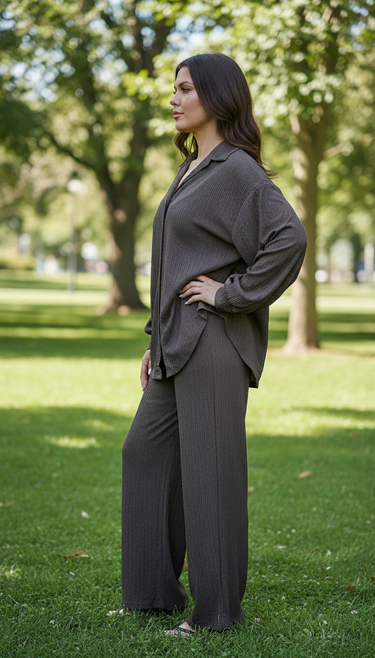 Chocolate Brown Top & Pants Set