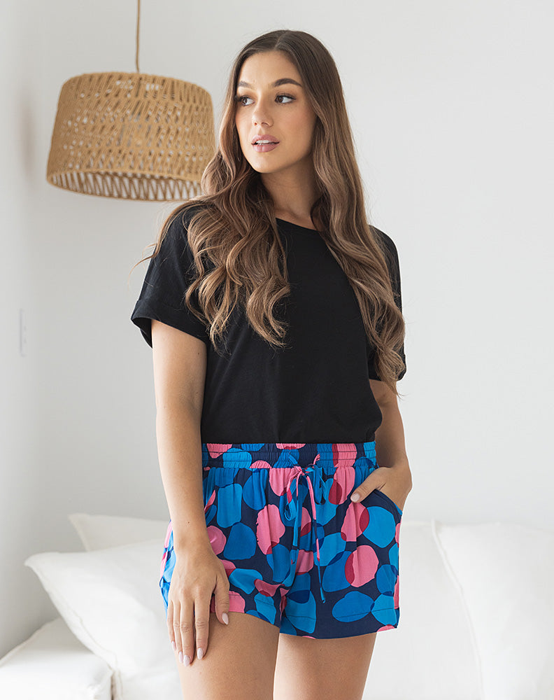 MILIE Pattern Tye-Up Shorts