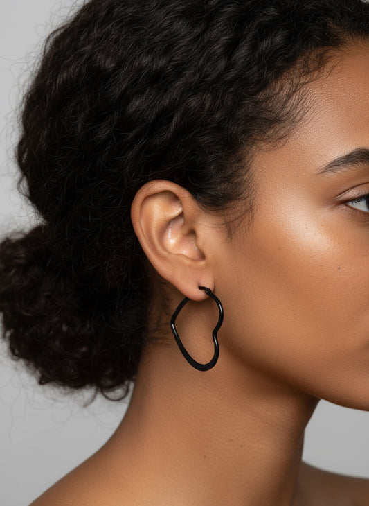 Abstract Wavy Hoop Earrings – choose your style