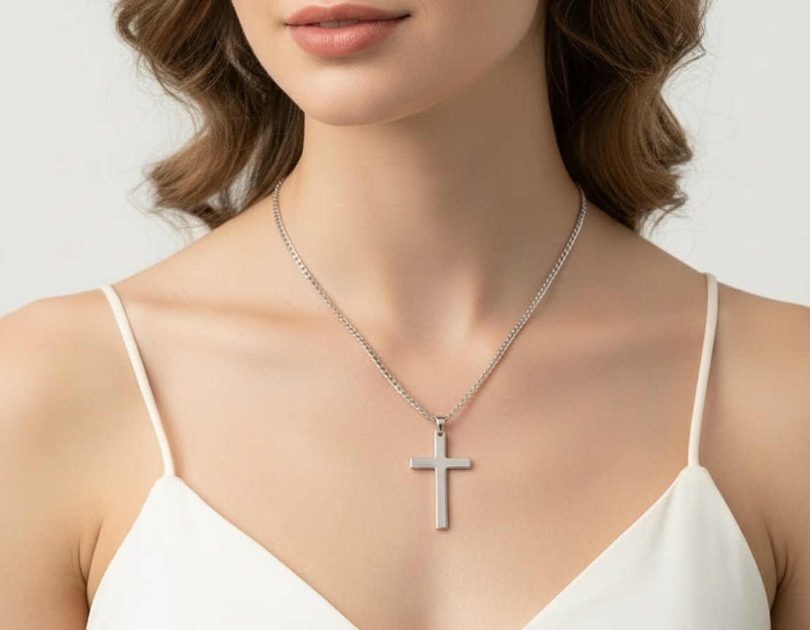 Cross Necklace Statement Chain Unisex- Choose your style