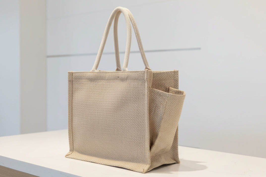 Large Luxe Tote Bag with drink holder - Strong & Durable