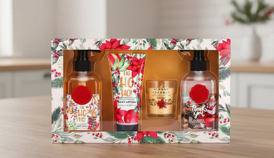 Christmas Pamper Gift Box — Almond Coconut Spa Set