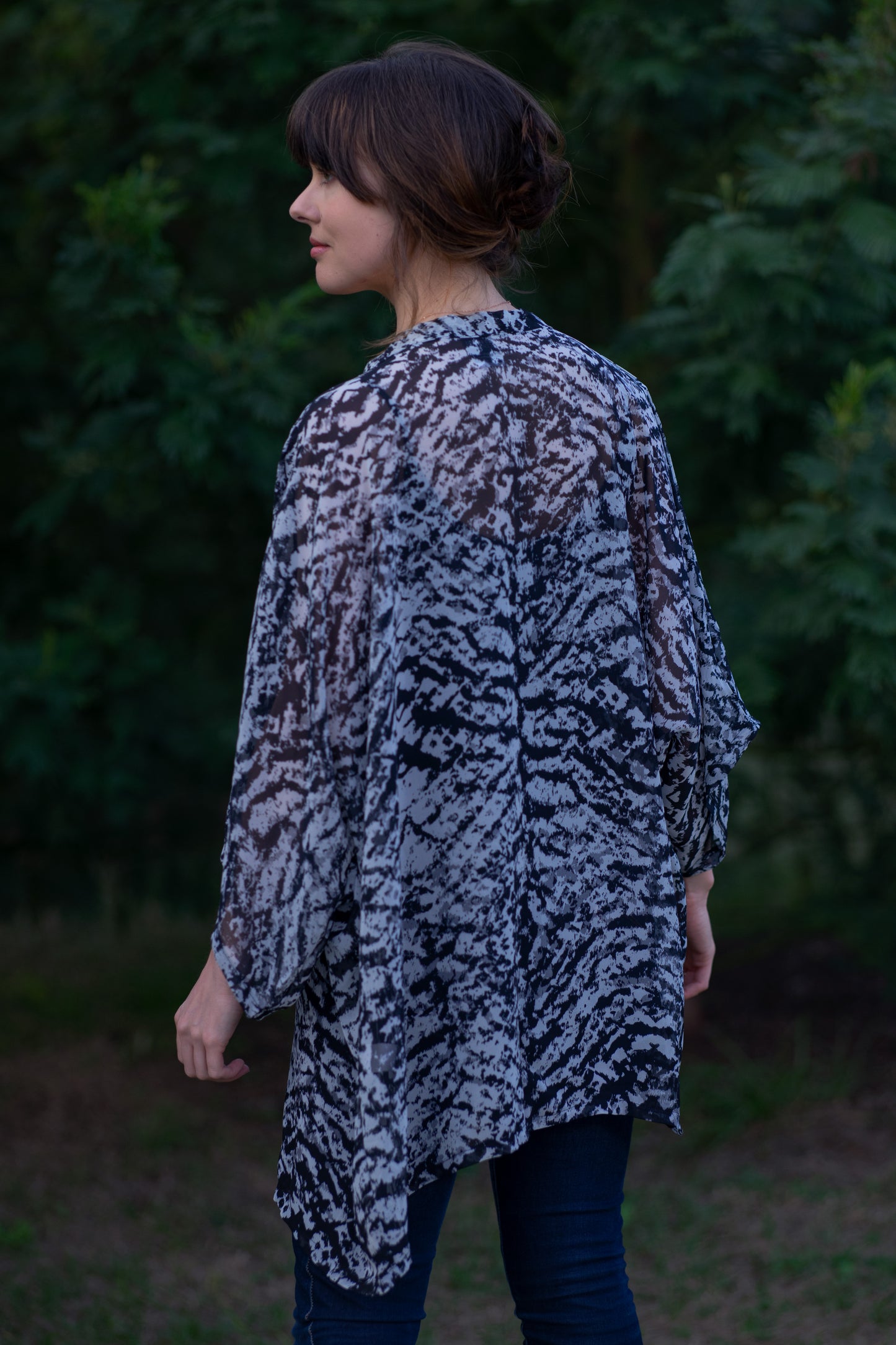 ⭐️ Black & grey Boho Dreams Midi Open Kaftan