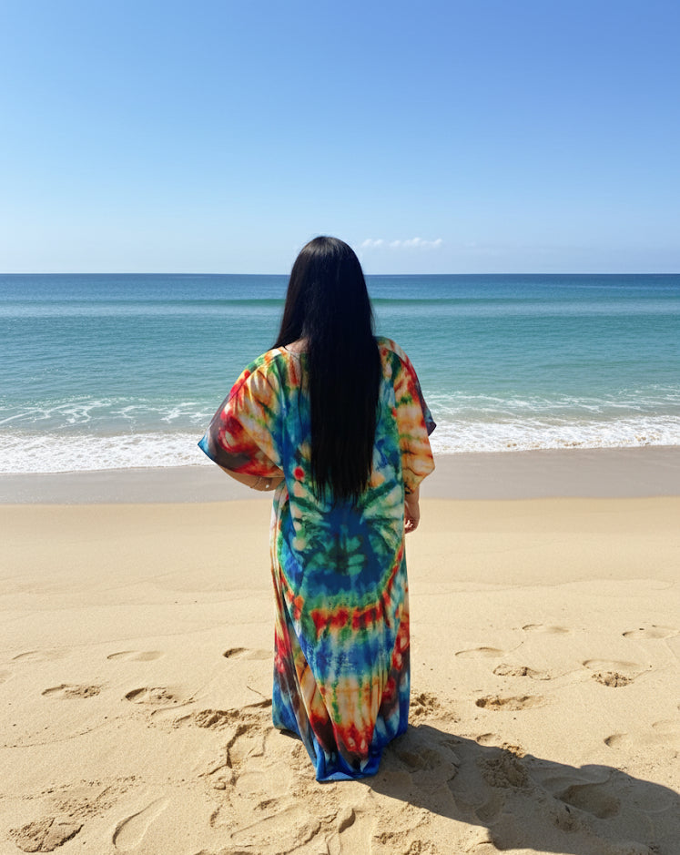 Rainbow Reef Comfort Maxi Kaftan Dress
