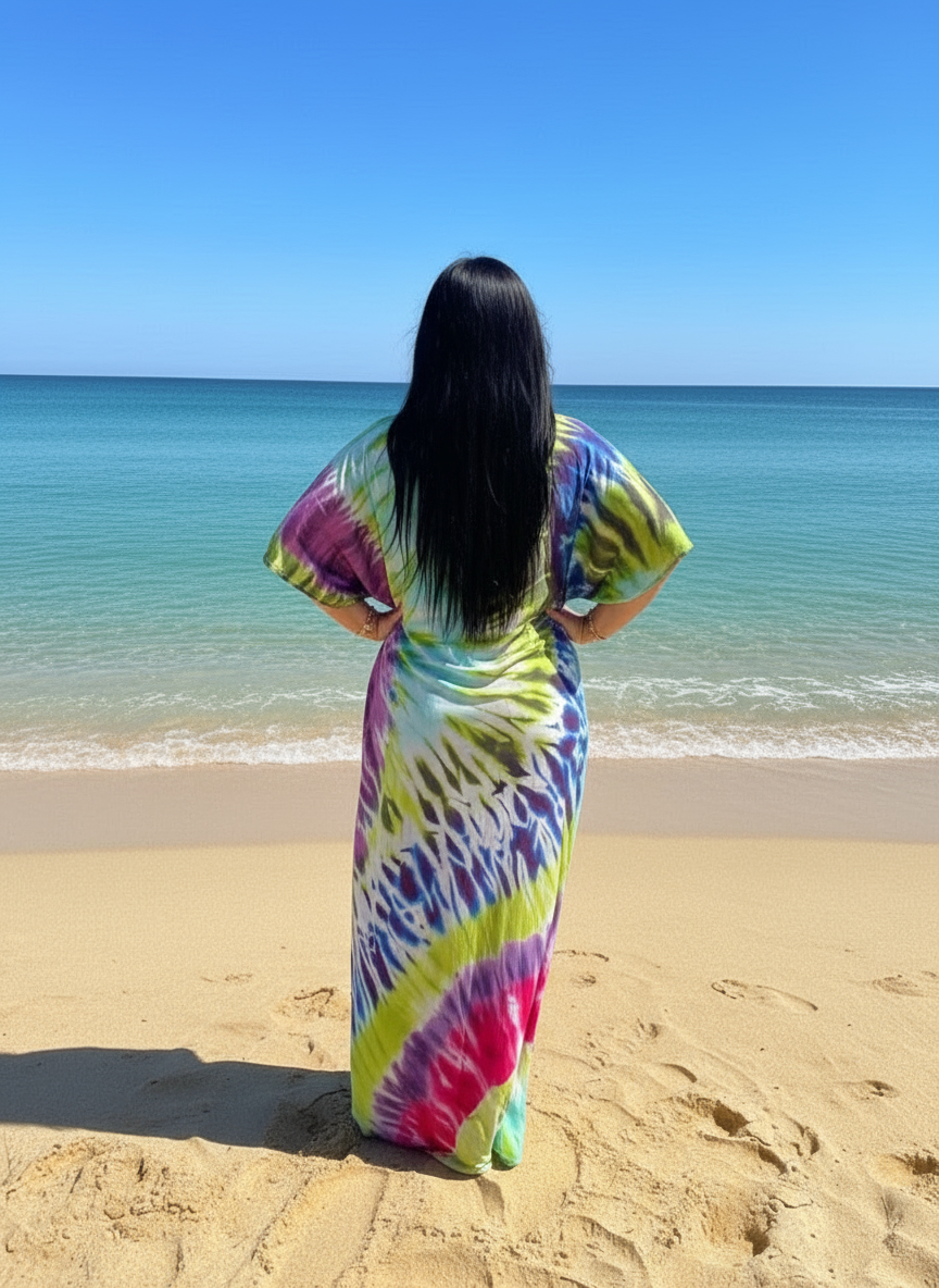 Paradise Palm Comfort Maxi Kaftan Dress