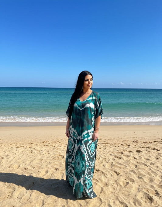 Sea Jade Comfort Maxi Kaftan
Dress