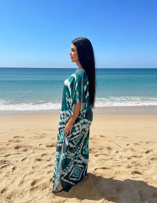 Sea Jade Comfort Maxi Kaftan
Dress