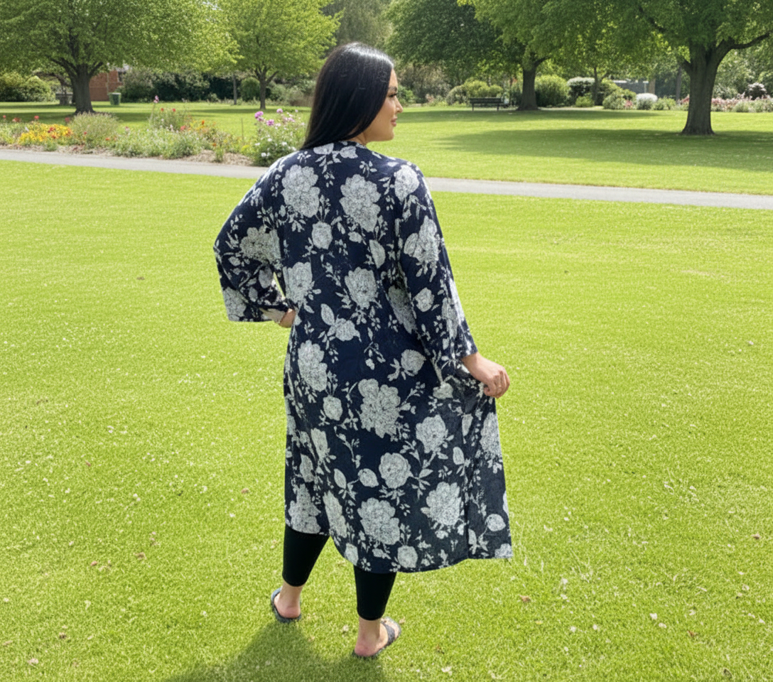 Moonlit Garden Kaftan Throwover