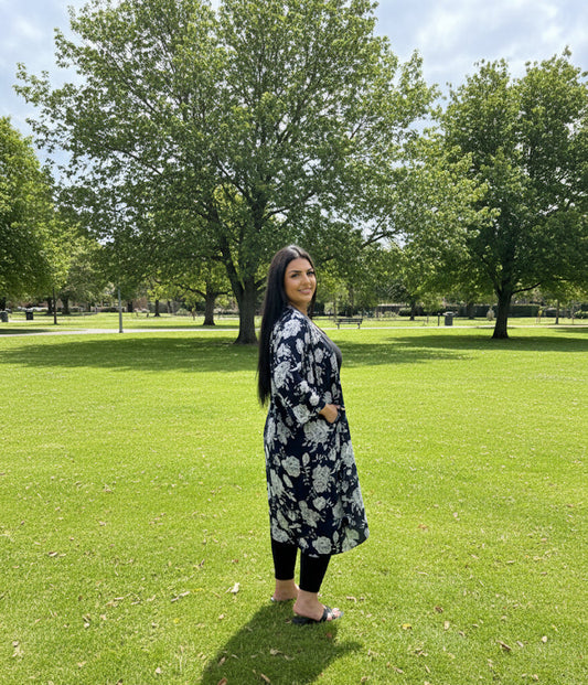 Moonlit Garden Kaftan Throwover
