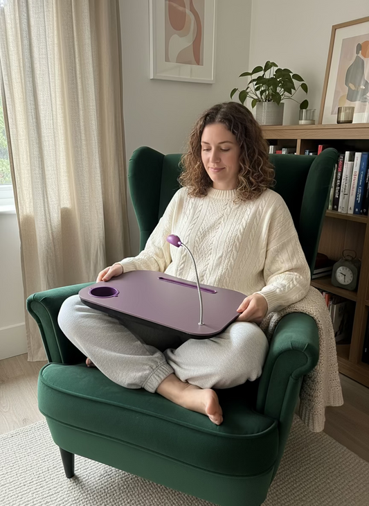 LED Lap Tray with Light-Pink, Black,purple or Grey