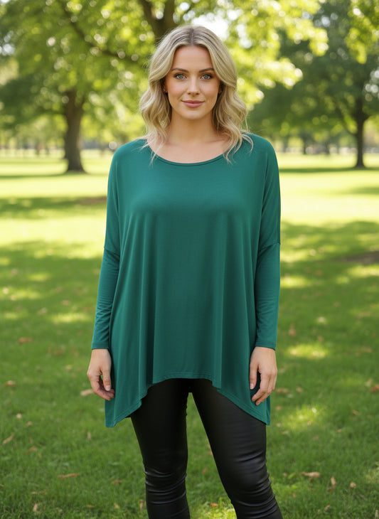 ALEECE Teal turquoise Long Sleeve Top
