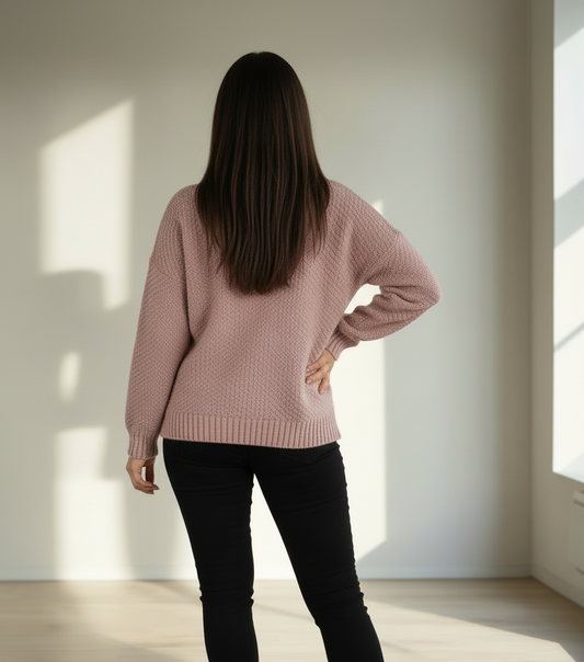 RUTH Pink fluffy Knit jumper