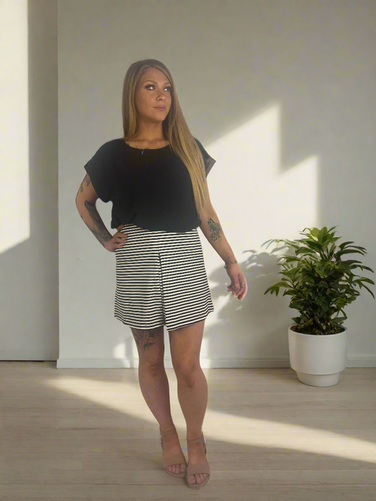 WHISPER Black Sheer Casual T-shirt