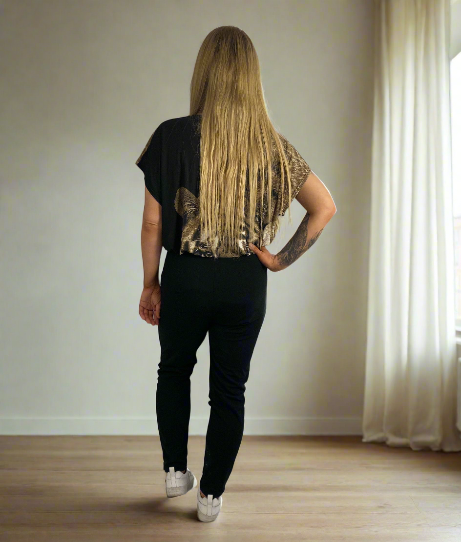 BIANCA Black Full Length Stretch Skinny Pants