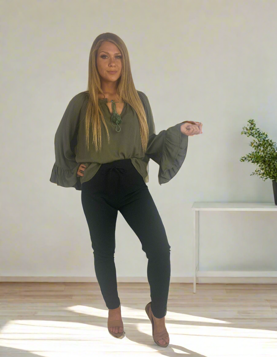 BIANCA Black Full Length Stretch Skinny Pants