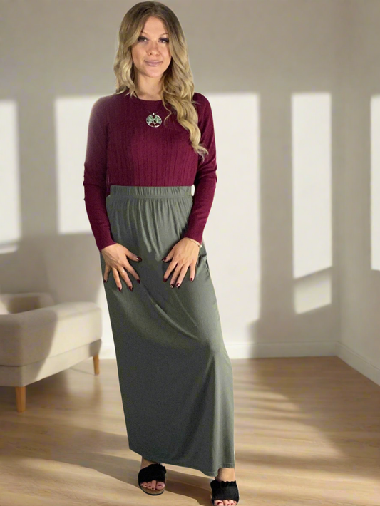 CARTER Khaki High waisted Skirt