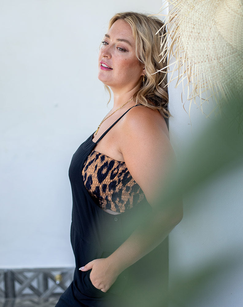 TILLY Bandeau Tube Top- Leopard