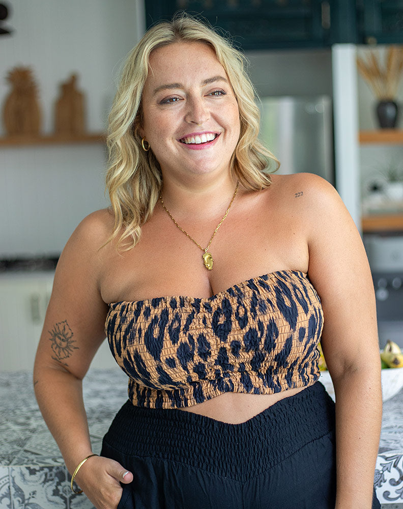 TILLY Bandeau Tube Top- Leopard