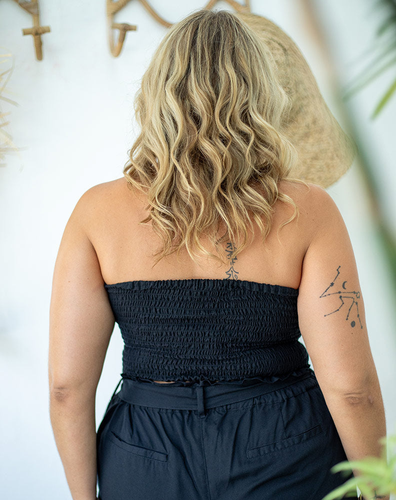 TILLY Bandeau Tube Top- Black