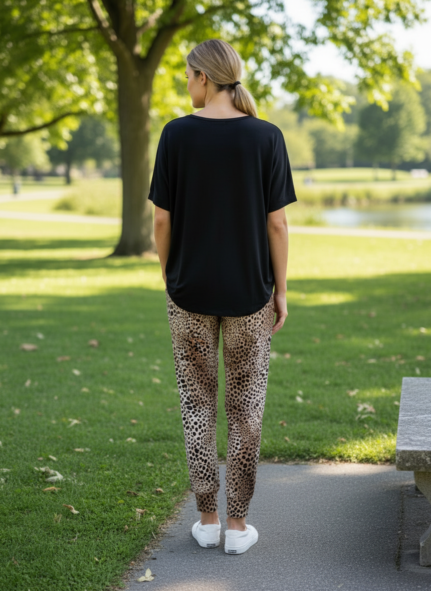 ELLE Golden Leopard Soft Pants
