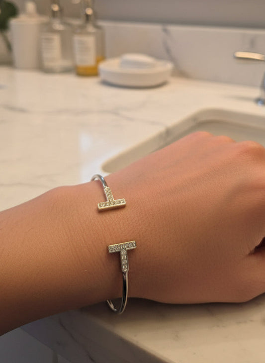 Crystal Bar Adjustable Bangle choose your style