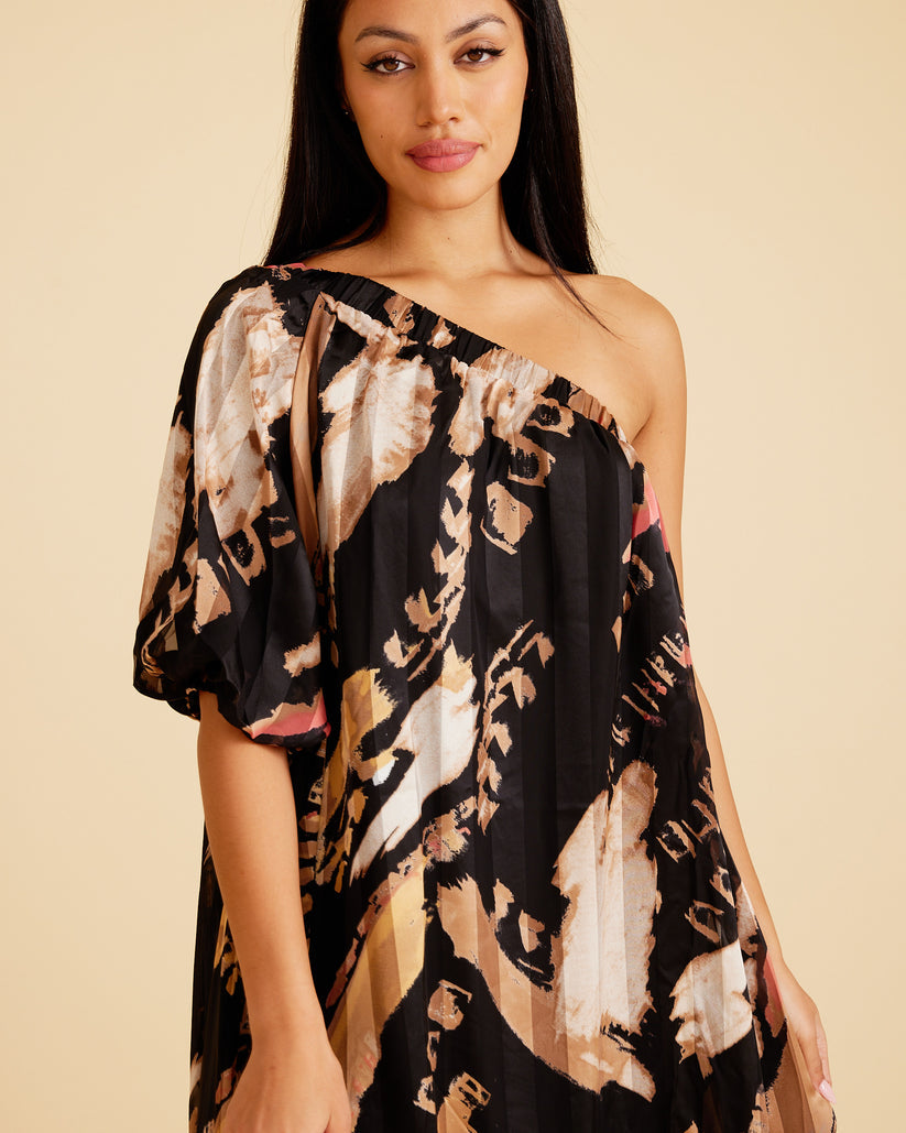 VALENTINA Dark Floral Maxi Kaftan Multi-wear Dress