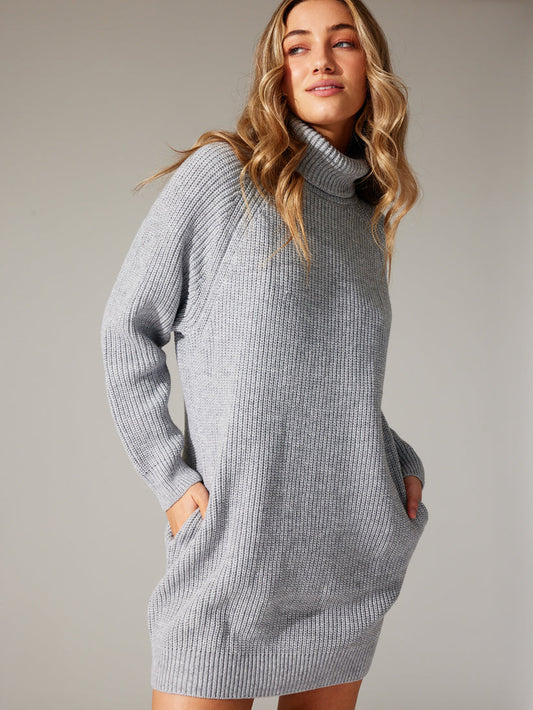 PINA Grey Knitted Sweater Dress