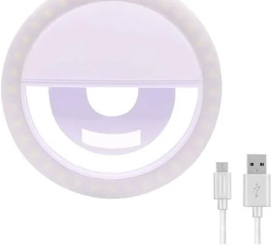 4-Level LED Selfie Ring Light Clip-On