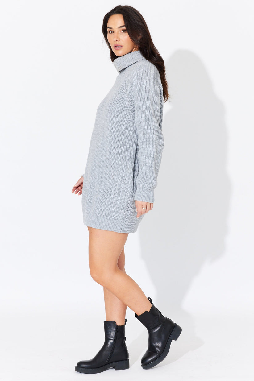 PINA Grey Knitted Sweater Dress