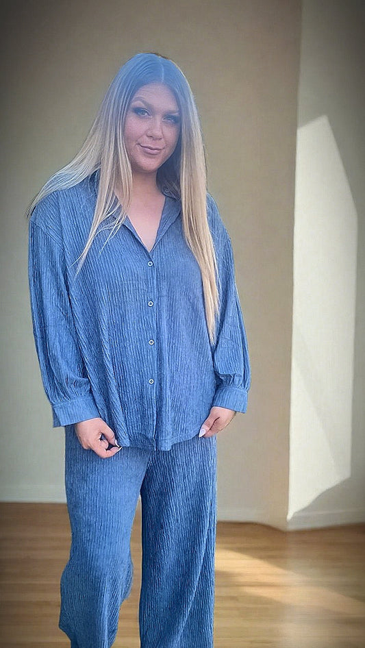 Dark Grey Top & Pants Set