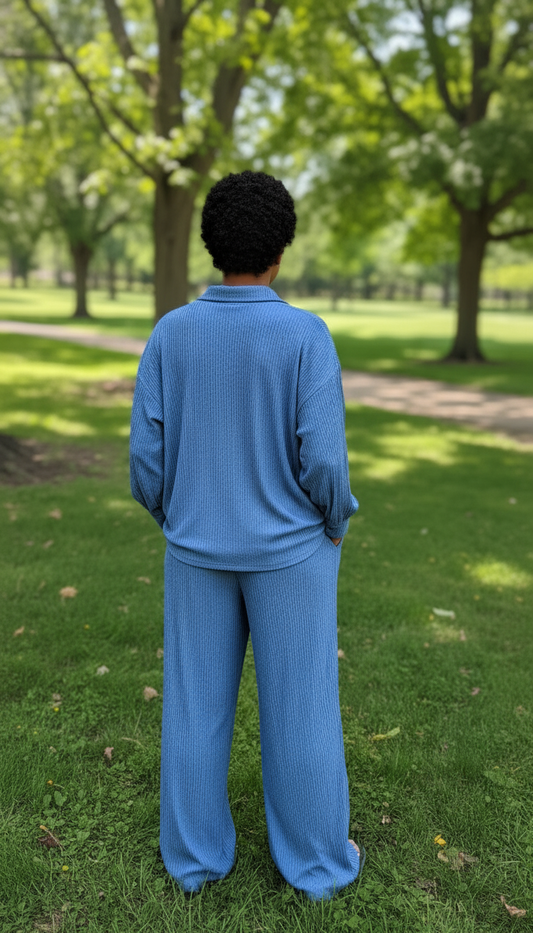 Dark Grey Top & Pants Set