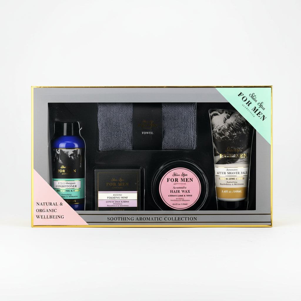 Mens Grooming Gift Set Natural & Organic Collection Set of 5