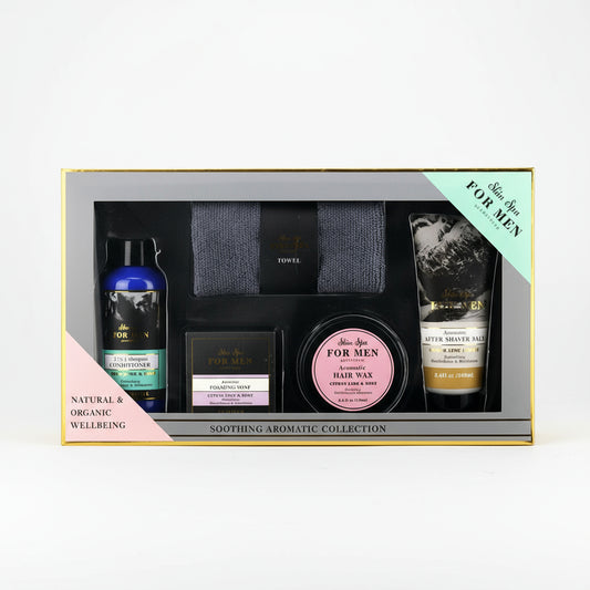 Mens Grooming Gift Set Natural & Organic Collection Set of 5
