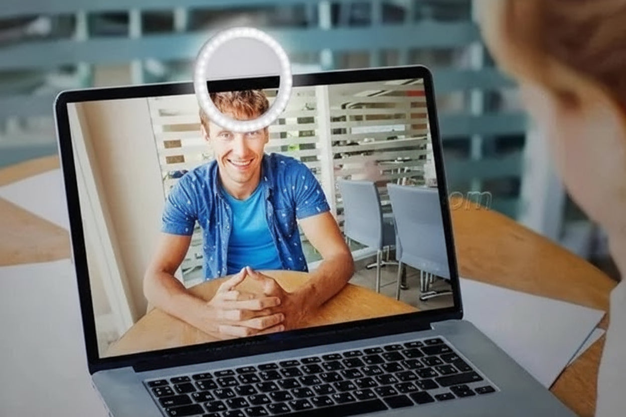 4-Level LED Selfie Ring Light Clip-On