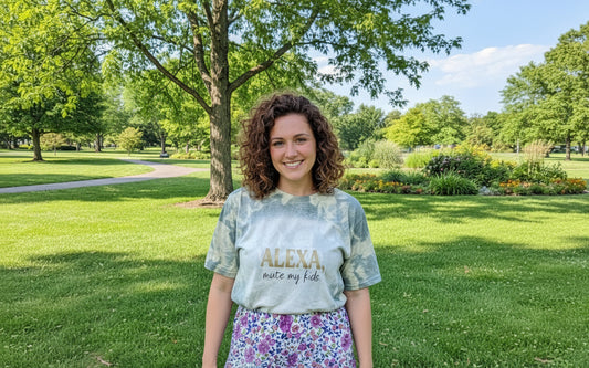 ALEXA Mute My Kids Green Graphic Design T-Shirt - Handmade Tshirt Aambers Goodies xx 6-12 au (XS-L)