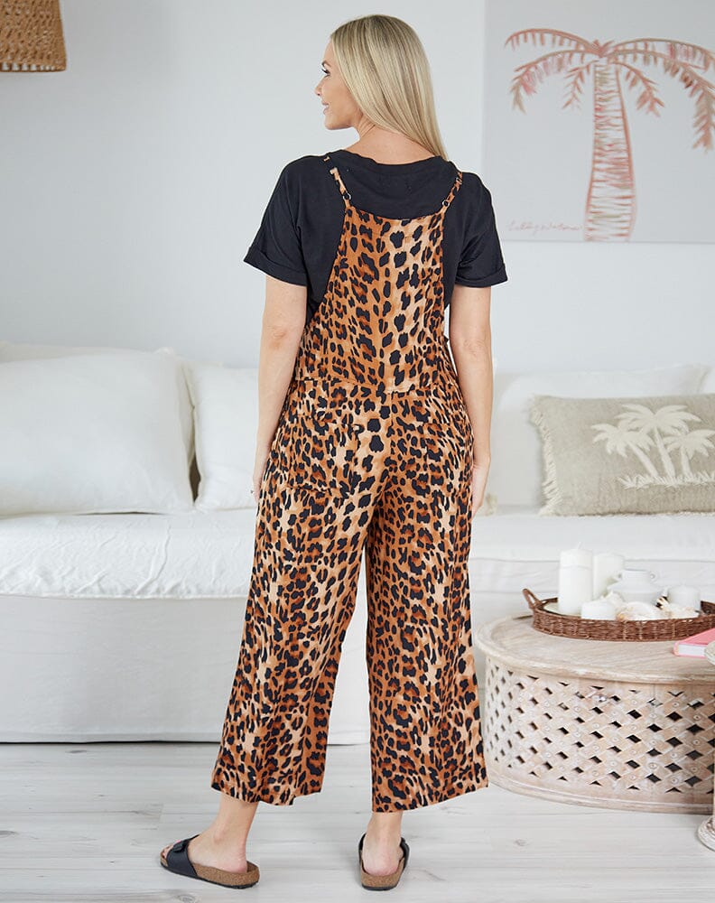 Caramello Leopard Strappy Overalls Aambers Goodies xx