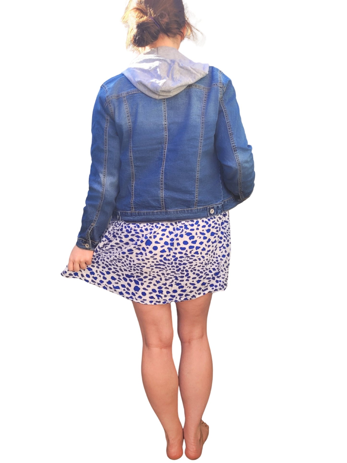 DELANAY Dark Blue Denium grey Hooded Jacket Jacket Aambers Goodies xx