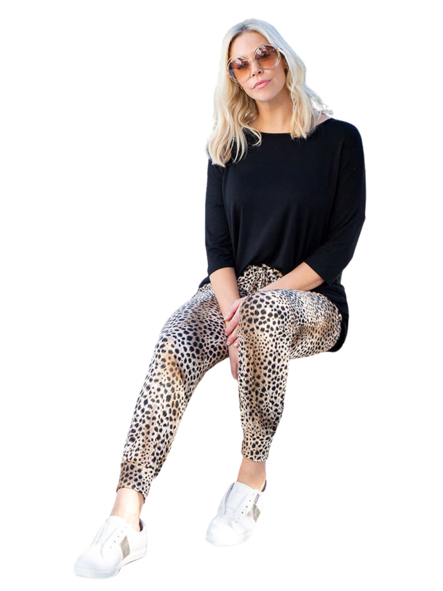 ELLE Golden Leopard Soft Pants Pants Aambers Goodies xx