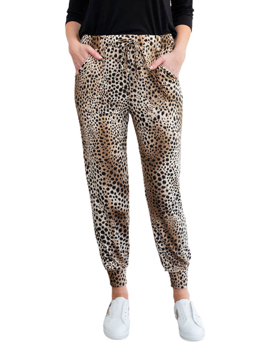 ELLE Golden Leopard Soft Pants Pants Aambers Goodies xx