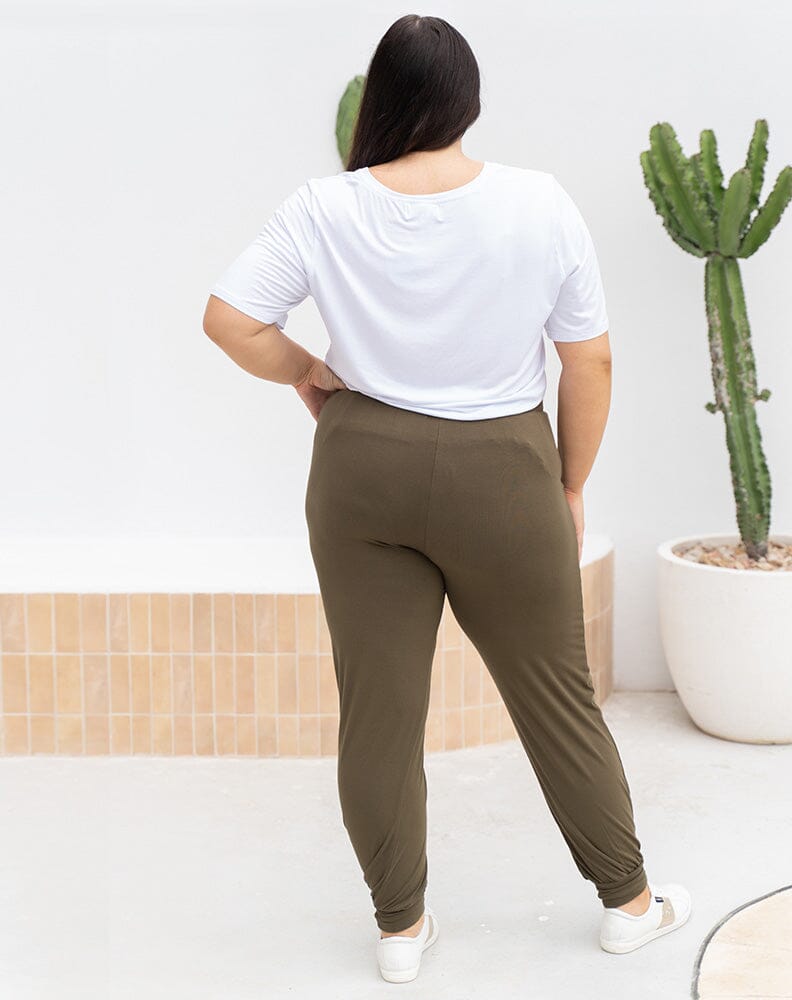 Khaki Jogger stretch Pants Aambers Goodies xx