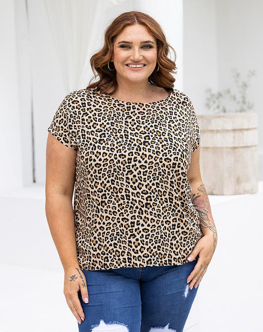 LEROY Leopard Cuff Top Aambers Goodies xx