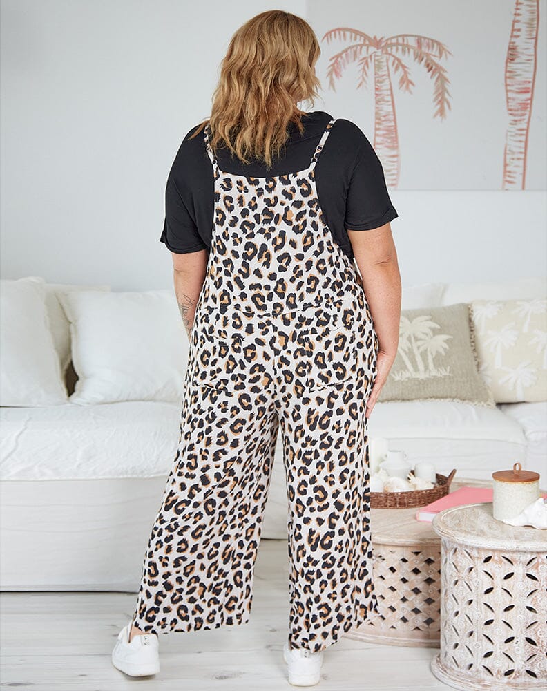 Light Leopard Strappy Overalls Aambers Goodies xx